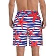 thumbnail image 3 of Kll Sea Stars Men'S Casual Summer Beach Shorts Hawaiian Shorts With Pockets-Large, 3 of 9