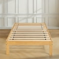 thumbnail image 2 of Subrtex 12" Solid Wood Platform Bed Frame with Wooden Slats, Natural Wood, Twin, 2 of 8
