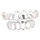 thumbnail image 2 of Hip Hop Teeth Grills Caps Cara abierta Vampire 6 Fang Protectores bucales Plata Hugo Parrillas Dientes Colmillos, 2 of 6