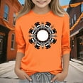 thumbnail image 1 of YUNAFFT Haut Décontracté Imprimé Créatif pour Enfants Manches 3/4 Col Rond Style Festif Ludique, 1 of 6
