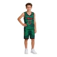 thumbnail image 3 of Basketball Jersey Set for Boys, "GOAT" Camo Basketball Jersey & Shorts Set, "Vineland Thorns" Team Uniform for Youth & Adults - Breathable Casual Athletic Sportswear(Youth L), 3 of 10