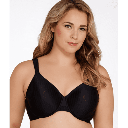 PLAYTEX Black Stripe Secrets Perfectly Full Coverage Bra, US 38DD, UK 38DD, NWOT
