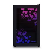 Newair Prismatic Series 85 Can Stainless Steel Door Beverage Refrigerators, Hexacolor