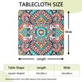 thumbnail image 2 of Bohemian Floral Elastic Square Table Cover 34x34 Inch, Secure Fit for Card Tables, Ideal for Indoor and Outdoor Dining, 2 of 6