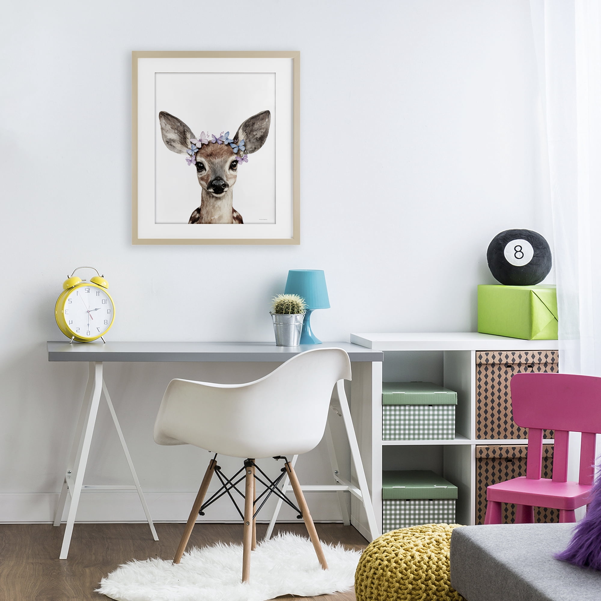 Stupell Industries Fawn & Butterfly Wings Birch Framed Print Under Glass, design by Svetlana Aleynikova