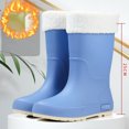 thumbnail image 4 of Taylonsss Women's Removable Lined Waterproof Mid-Calf Rain Boots with Deep-Grooved Sole for Fall and Winter Comfortable Height-Increasing Heeled Rain Shoes, 4 of 7