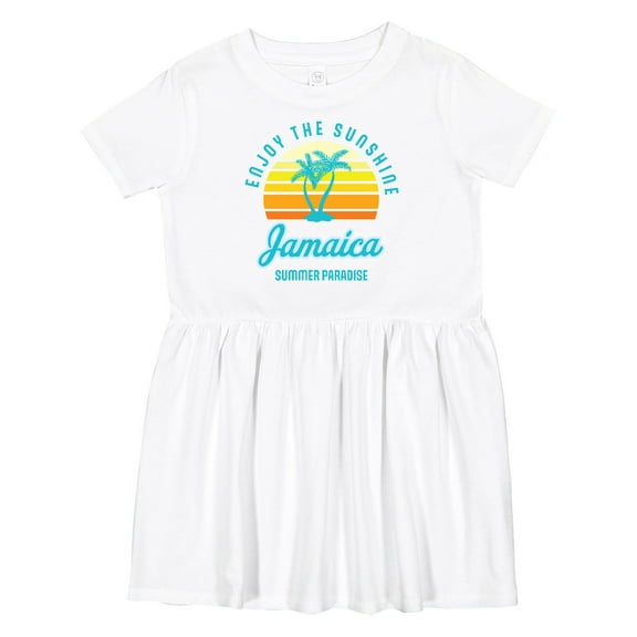 Inktastic Enjoy the Sunshine Jamaica Summer Paradise Girls Toddler Dress