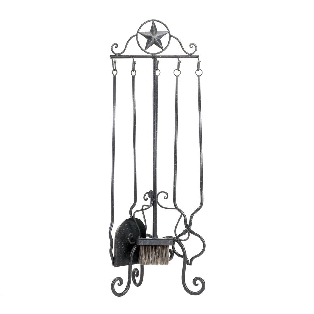 Contemporary Fireplace Tools Iron Lone Star Modern Fireplace Tool Set Silver Walmart Com Walmart Com