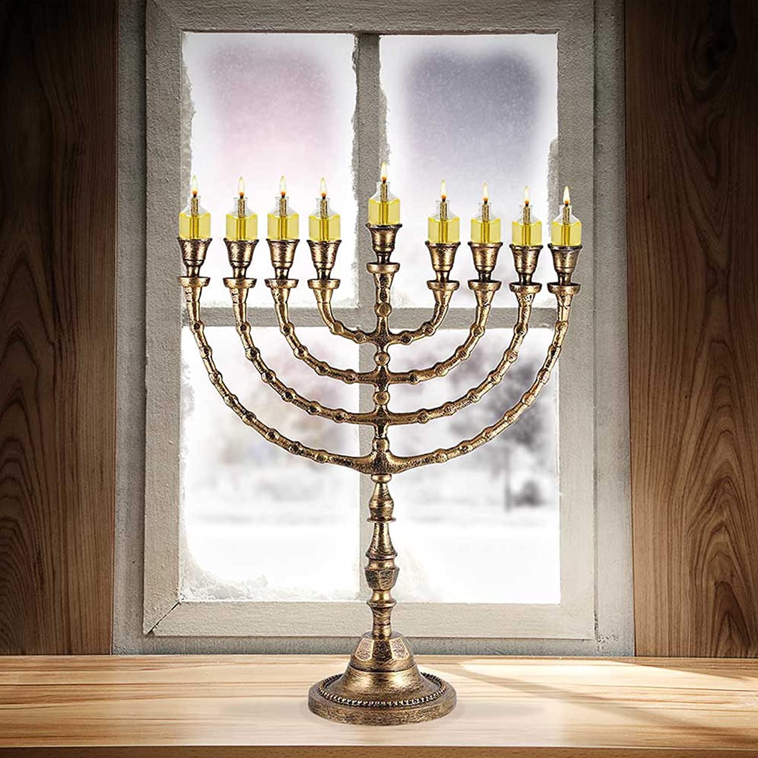 Zion Judaica Extra Large Chanukah Menorah, 21
