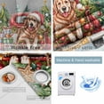 thumbnail image 2 of Fsddascl Christmas Blackout Curtains for Bedroom/Living Room, Thermal Insulated Kitchen Curtains, Winter Xmas Tree Gingerbread Dogs Red Truck Grey Grommet Darkening Window Treatment Drapes 52"x72"x2, 2 of 6