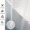 thumbnail image 3 of Bxaolu EVA Shower Curtain Water Repellent, Lightweight Clear Plastic Shower Curtain Liner, Heavy Duty for Stall, Bathtubs 71 x 71,12 Hooks, 3 of 9