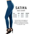 thumbnail image 2 of Satina Fleece Lined Leggings High Waist Compression Slimming Warm Opaque Tights (One Size, Dark Teal), 2 of 5