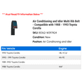 thumbnail image 2 of Air Conditioning and Idler Multi Rib Belt - Compatible with 1988 - 1993 Toyota Corolla 1989 1990 1991 1992, 2 of 2