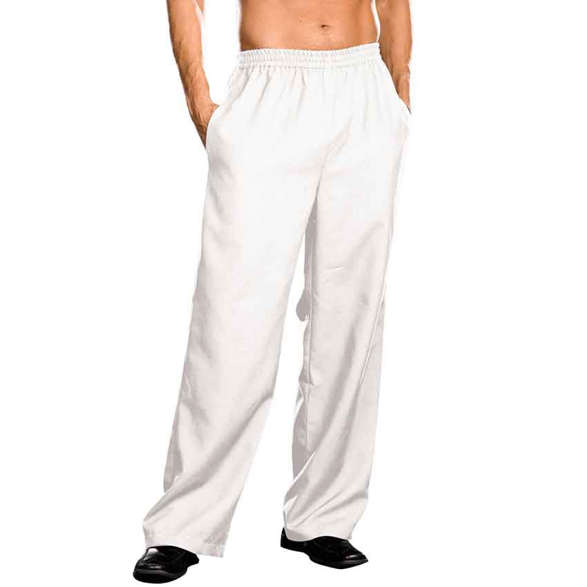 Mens Basic Pants in White, size: Large by Medieval Collectibles ...