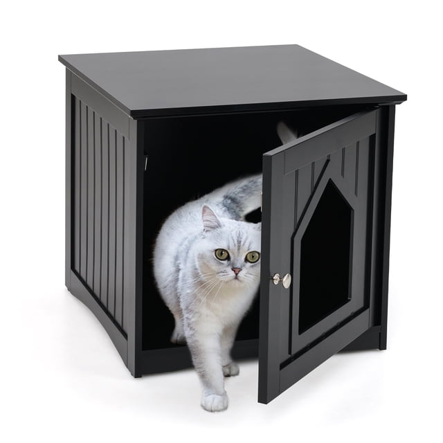 Gymax Maison pour Chat Multifonction Étanche Table de Chevet Extérieure Intérieure