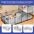 thumbnail image 4 of ModFusion 55" Indoor Small Animal Cage with 30 DIY Panels, Waterproof Liner & Partition for Guinea Pigs, Hamsters, 4 of 7