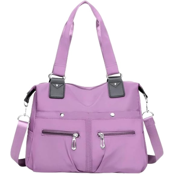 HLSOHJP Tote Bag Women Nylon Shoulder Bag Waterproof Hobo Bag CrossBody Purse Cute Satchels Multi Pocket College Travel Work