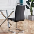 thumbnail image 4 of Sumdeal Modern Dining Chairs Set of 4,Modern Dining Chairs with Metal frame leg with High Density Sponge Leather,Dining Chairs for Dining Room,Kitchen,Living Room,Black, 4 of 7