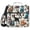 Cat and Dog Paw, variant on 3 Ring Zipper Binder with Shoulder Strap Waterproof Trapper Keeper 2 Inch D-Ring 500 Sheets Capacity Rainbow Rose and Butterflies