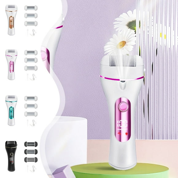 Xihbxyly Lima de Pies con Pantalla Digital, Velocidad Ajustable, Carga Usb, Herramienta para Eliminar Callos, Rejuvenece Los Pies, Diseño Portátil, Indicador de Batería, Cuidado de La Salud y La Bell