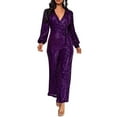 thumbnail image 4 of Ediodpoh Jumpsuits for Women Casual Jumpsuit Long Sleeve Belted Sequin Jumpsuit Womens Jumpsuits S, 4 of 6