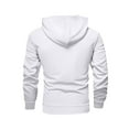 thumbnail image 3 of Zimjoy Fleece Hoodie for Men Solid Plain Casual Loose Hooded Fleece Sweatshirt with Pocket Long Sleeve Cozy Pullover Sweatshirts Outwear, White XL, 3 of 3