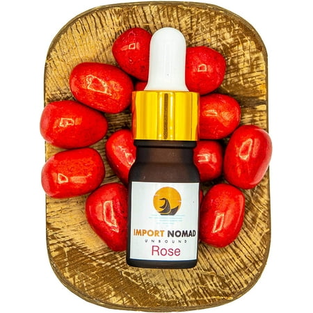 Import Nomad - Rose Essential Oil Aromatherapy Diffuser Set with Essential Oils Included - Air Diffuser Ceramic Rock Set