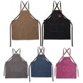 thumbnail image 1 of Antifouling Barista Apron Thicken Cotton Canvas Kitchen Cook Apron Sleeveless with Pockets for Barber Carpenter Florist, 1 of 5