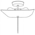 thumbnail image 2 of SUNLITE Square Classic White Glass Finish Ceiling Fixture, 2 of 3