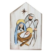 Holiday Time Christmas Holy Family Block Sign, 9 inch