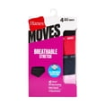 thumbnail image 4 of Hanes Moves Girls' Breathable Stretch Brief Underwear, Assorted Solids, 4-Pack 6, 4 of 6