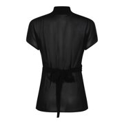 Rick Owens Translucent Silk Top With High Collar (Women's)