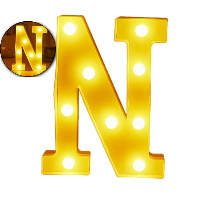 Dvruxg Light Up Letters, Led Letter Lights 26 Alphabet, Decorative Lighted Letter, Battery Powered Led Marquee Letters for Party, Bar, Night Light, Home Decor