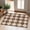 Diamond - Brown Beige, variant on Front Door Mat Outside Entrance - 2x3 Green White Non-Slip Washable Doormat Indoor Outdoor Mat Entry Rug Geometric Checkered Small Layered Area Rug for Entryway Kitchen Front Porch Decor