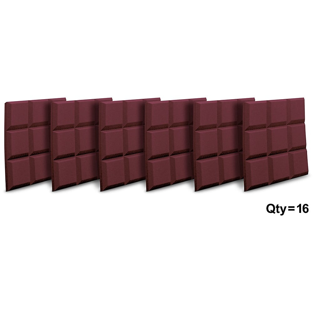 Auralex SonoFlat 2 x2 x2 Grid Panels 16-Pack Burgundy