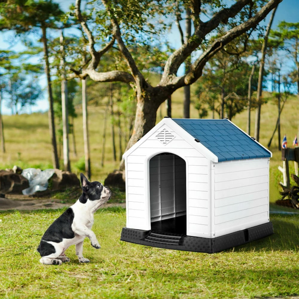 Yardi Yard Plastic Waterproof Ventilate Pet Puppy House, Dog House, Outdoor Indoor Doghouse, Puppy Shelter, Water Resistant Easy Assembly Sturdy Dog Kennel