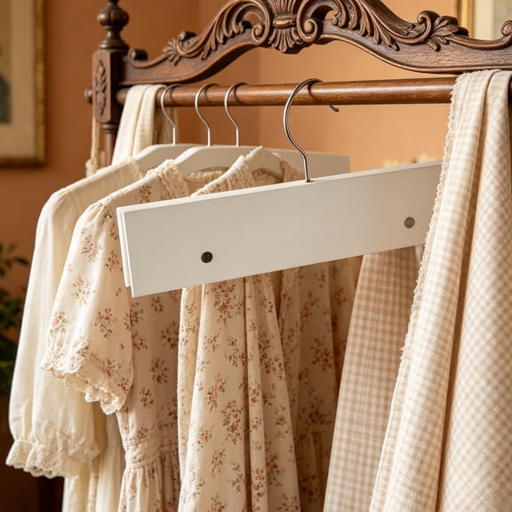 ELAYARD White Metal and Plastic Textile Sample Hanger for Home Fabric Display