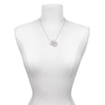 thumbnail image 4 of Delight Jewelry Silver-tone Om in Circle with Clear Crystal - Class of 2025 Year to Remember Locket Charm Necklace, 19+2" Extender, 4 of 5