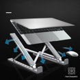 thumbnail image 3 of Aluminum Alloy Stand Adjustable Foldable Portable Bracket Non-slip Cooling Holder for Laptop Notebook MacBook Computer Lifting Silver, 3 of 5