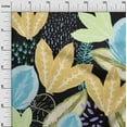 thumbnail image 3 of oneOone Polyester Spandex Black Fabric Tropical Leaves Diy Clothing Quilting Fabric Print Fabric By Yard 56 Inch Wide, 3 of 4
