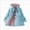 A40-Sky Blue, variant on 13-14 Years Juniors Floral Print Hooded Trench Coat Button Front Long Sleeve Outerwear with Pockets