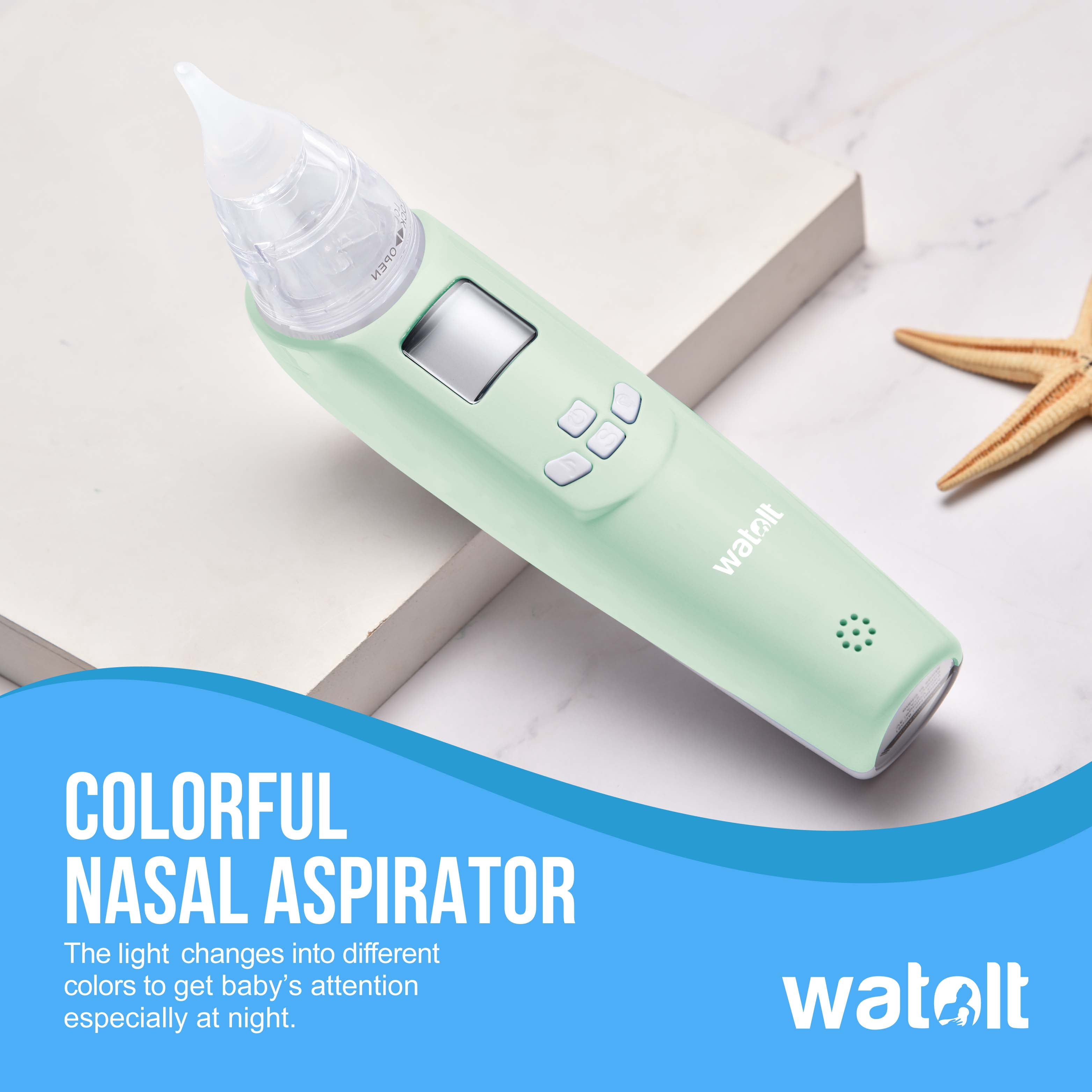 Watolt Baby Nasal Aspirator - Electric Nose Suction for Baby - Automatic Booger Sucker for Infants - Battery Powered Snot Mucus Remover for Kids Toddlers