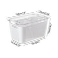 thumbnail image 3 of Skegnu Fruit Vegetable Storage Containers For Fridge Draining Fresh Containers 3 In 1 Produce Storage Containers Large Organizer Bins With Lid & Colander Kitchen Organizers And Storage, 3 of 6