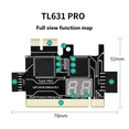 thumbnail image 4 of 6X TL631 Pro LPC-DEBUG Diagnostic Card+Expansion Card PCI PCI-E Mini PCI-E Motherboard Multifunction,Black, 4 of 5
