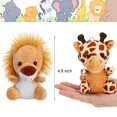 thumbnail image 3 of 12 mini juguetes de peluche de animales de 4,8 pulgadas, animales del bosque de peluche, lindo elefante, león, jirafa, tigre, regalo de peluche, 3 of 8