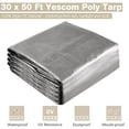thumbnail image 2 of Yescom 30x50ft Heavy Duty Reinforced Poly Tarp Waterproof Tarpaulin 10-mil Ground Sheet Camping  Cover with Eyelets, 2 of 10