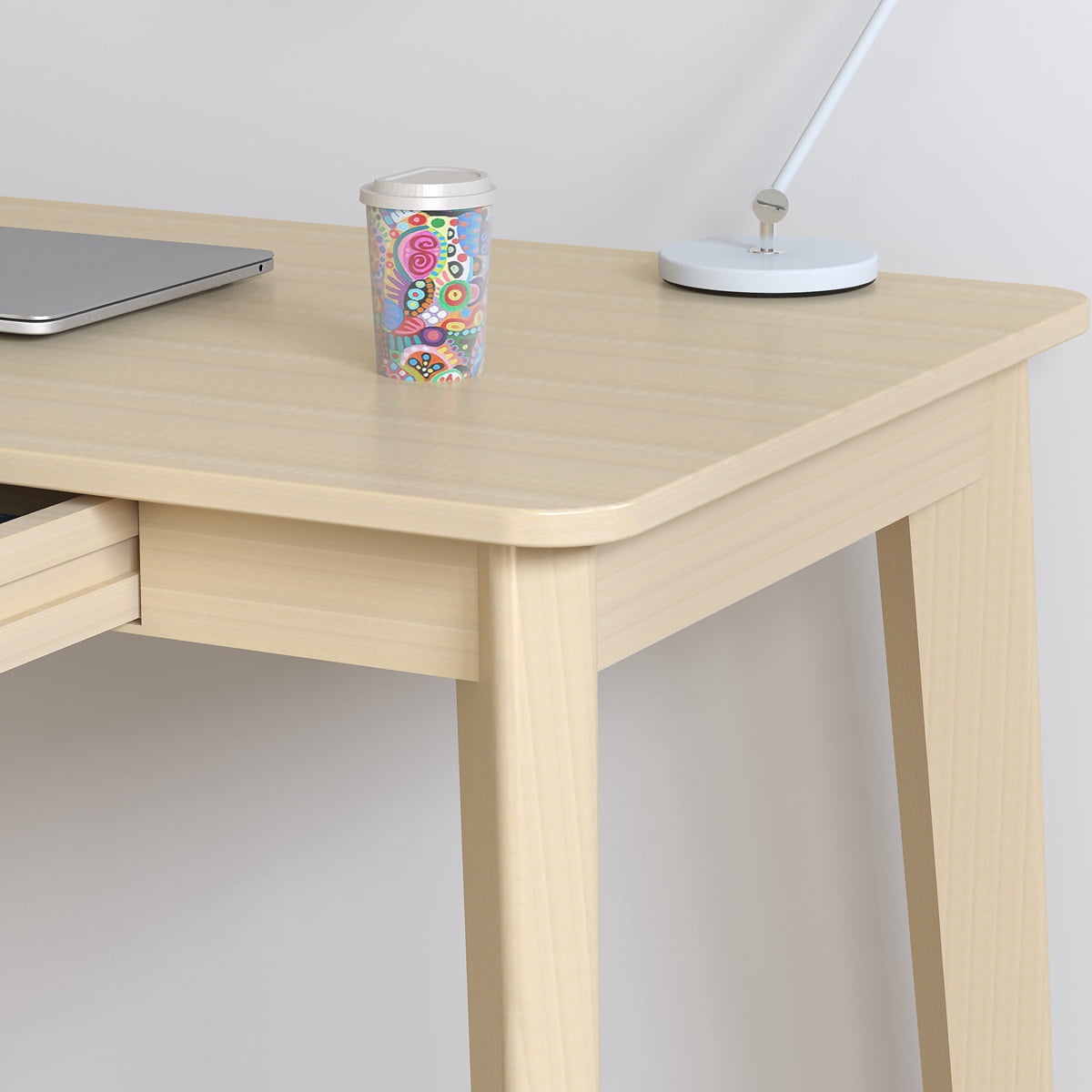 KULAGAGA Solid wood Leg Computer Desk Office Computer Desk Wood Writing Gaming Desk Workstation Desk for Home Office
