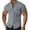 Gray, variant on Mens Muscle Fit Dress Shirts Athletic Slim Fit Short Sleeve Summer Casual Stand Collar Button Down Shirt with Pocket S-3XL