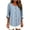 Blue-Linen Tops for Women, variant on TKYCMSUAKI Women's Plus Size Cotton Linen Tops Long Sleeve Crewneck Button Down Shirts Casual Loose Fit Striped T-Shirts