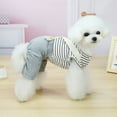 thumbnail image 4 of SPRING PARK Dog Pajamas Dog Jumpsuits Plaid Printing 4 Legs Dog pjs Cotton Cross Straps Design Pet Clothes for Spring, 4 of 7